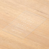 Moderne Acryl Transparante Huwelijksuitnodiging Uitnodigingen (Laagn)