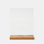Moderne Acrylaat Huwelijksgunsten Bord (Voorkant)