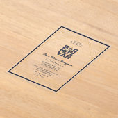 Moderne Acryle BAR MITZVAH Marineblauw Goud Modern Acryl Uitnodigingen (Laagn)