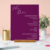Moderne Acrylique Trouwbar Menu Bord | Bewerkbaar (Huwelijk)