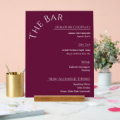 Moderne Acrylique Trouwbar Menu Bord | Bewerkbaar (Huwelijk)