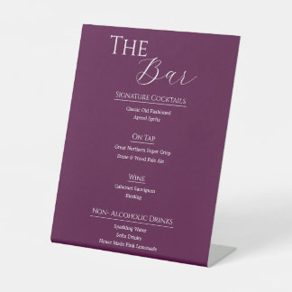 Moderne Acrylique Trouwbar Menu Bord | Bewerkbaar Reclamebord Met Voetstuk