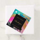 Moderne acrylverfgoud Weddenschap Bedankt Bedankjes Labels (In situ)