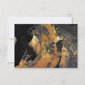 Moderne acrylverfgrijs en goudbruiloft RSVP kaartje (Achterkant)