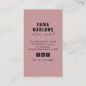 Moderne Acteur Model Professionele Foto Headshot Visitekaartje (Achterkant)