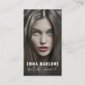 Moderne Acteur Model Professionele Foto Headshot Visitekaartje (Voorkant)