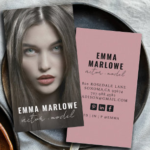 Moderne Acteur Model Professionele Foto Headshot Visitekaartje