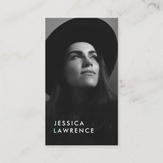 Moderne acteurs modelleren headshot foto fotografi visitekaartje (Voorkant)