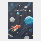 Moderne activiteit in de ruimte in de Melkweg Theedoek (Verticaal)