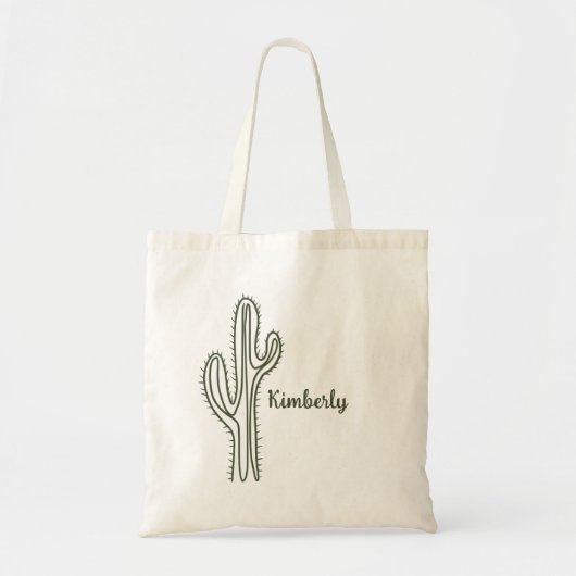 Moderne actus met persoonlijke naam tote bag (Voorkant)