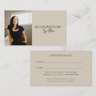 Moderne Acupuncturist Foto Afspraak En Visitekaartje