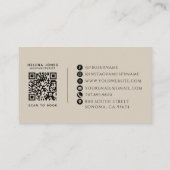 Moderne Acupuncturist Foto QR Code Visitekaartje (Achterkant)