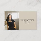 Moderne Acupuncturist Foto QR Code Visitekaartje (Voorkant)