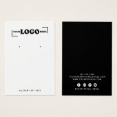 Moderne add Logo juwelen oormerkende Kaart (Voorkant /achterkant)