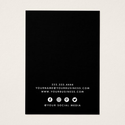 Moderne add Logo juwelen oormerkende Kaart (Achterkant)