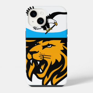 Moderne Adelaar en Leeuw Design met Halve Maan iPhone 14 Hoesje