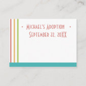 Moderne Adoptie Party Boek Aanvraag Kaart (Achterkant)