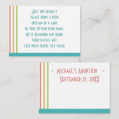 Moderne Adoptie Party Boek Aanvraag Kaart (Voorkant / Achterkant)