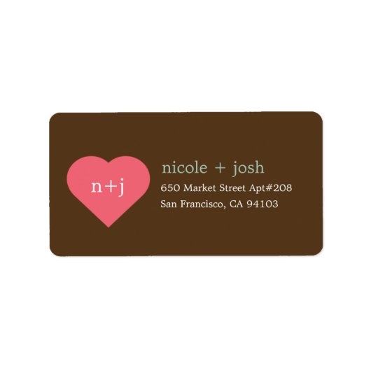 Moderne Adresetiketten Etiket (Voorkant)