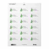 Moderne Adresetiketten met kerstbomen Etiket (Full Sheet)