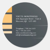 Moderne Adresetiketten Ronde Sticker (Voorkant)