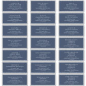 Moderne Adresetiketten voor een blauwe bruiloft Sticker (Voorkant)