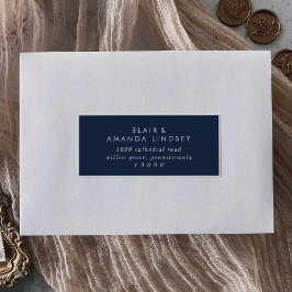 Moderne Adresetiketten voor een blauwe bruiloft Sticker