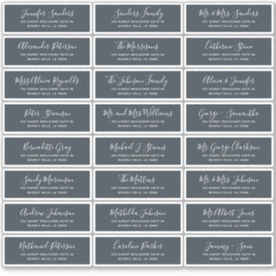 Moderne adresetiketten voor individuele bezoekers  sticker