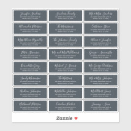 Moderne adresetiketten voor individuele bezoekers  sticker