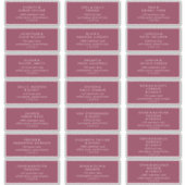 Moderne Adresetiketten voor Roodbruidjes Sticker (Voorkant)