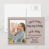 Moderne adreswijziging Foto briefkaart (Voorkant / Achterkant)