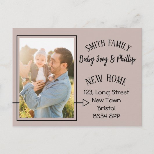 Moderne adreswijziging Foto briefkaart (Voorkant)