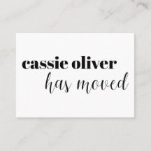 Moderne adreswijziging Kaart voor één persoon