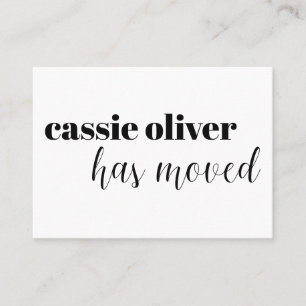 Moderne adreswijziging Kaart voor één persoon Visitekaartje