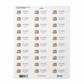 Moderne adreswijziging Verhuisadres Etiket (Full Sheet)