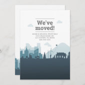 Moderne adreswijziging We hebben Beweging gemaakt Aankondiging (Voorkant / Achterkant)