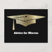 Moderne Advies Wensen Feest Gouden Afstuderen (Achterkant)