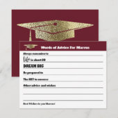 Moderne Advies Wensen Feest Gouden Afstuderen (Voorkant / Achterkant)