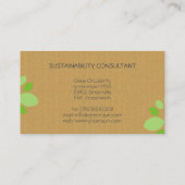 Moderne adviseur voor duurzaamheidsadvies voor gro visitekaartje (Achterkant)