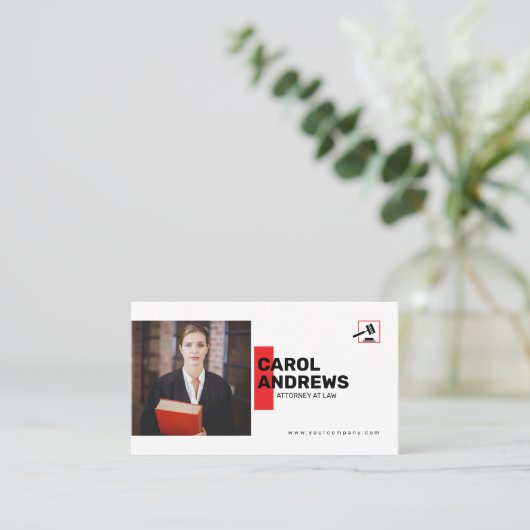 Moderne advocaat bij rechtenstudenten Advocaat Adv Visitekaartje (Staand voorkant)