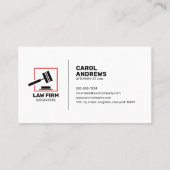 Moderne advocaat bij rechtenstudenten Advocaat Adv Visitekaartje (Achterkant)