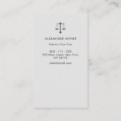 moderne advocaat met goudfolie visitekaartje (Achterkant)