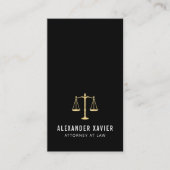 moderne advocaat met goudfolie visitekaartje (Voorkant)