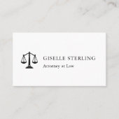 Moderne advocaat QR Code Wit Zwart Visitekaartje (Voorkant)