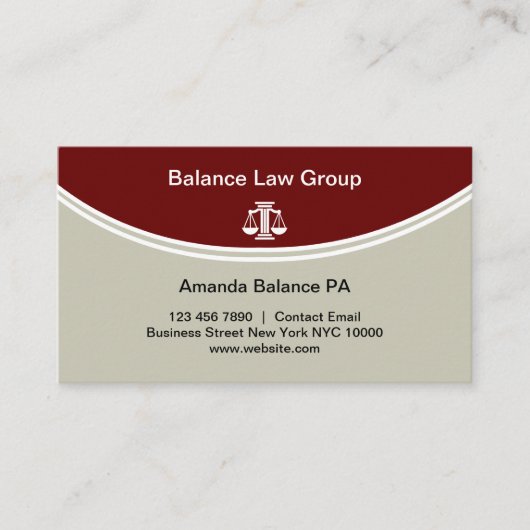 Moderne Advocaat Visitekaartjes (Voorkant)