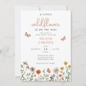 Moderne afbeelding A Little Wildflower Floral Baby Kaart (Voorkant)