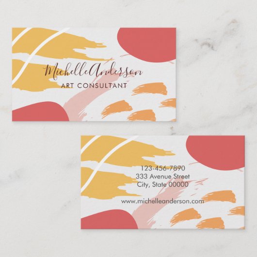 Moderne afbeelding Abstract Visitekaartje (Voorkant / Achterkant)