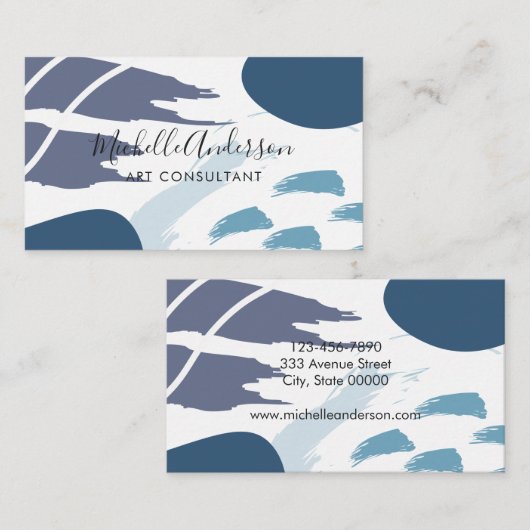 Moderne afbeelding Abstract Visitekaartje (Voorkant / Achterkant)
