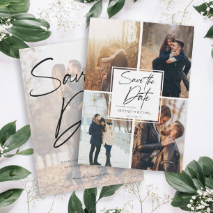 Moderne Afbeelding collage slaat de datum op Save The Date