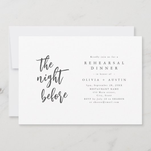 Moderne afbeelding de nacht voor het repetitieve d kaart (Voorkant)